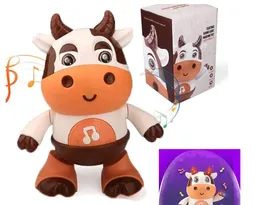 لعبة Baby Cow Musical Toys ، لعبة التعلم التعليمي في مرحلة ما قبل المدرسة مع موسيقى LED أضواء LED (البطارية غير مدرجة)