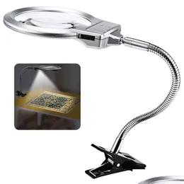 Other Lights & Lighting Brelong Led Lights With Magnifying Glass For Diamond Painting 4X And 6X Clips Flexible Neck Drop Delivery Ligh Dh2Z7