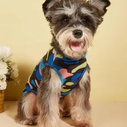 Vestuário para cães Pet confortável camuflagem colete para pequenos animais de estimação camisa macia roupas respiráveis ​​cães de verão