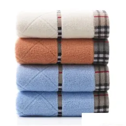 Fabriksutloppshandduk Pure Cotton Super Absorbent Stora tjocka mjuka badrumshanddukar Bekväma Drop Delivery Home Garden Textiles