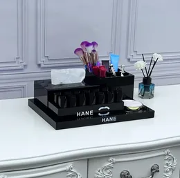 17 Luxus großer Kapazität Aufbewahrungsfach Kosmetik Aufbewahrungsbox Mode Multifunktional Make -up -Box Designer Logo Augenbrauen Bleistift Make -up Pinsel Lippenstift Box 19 Farbe