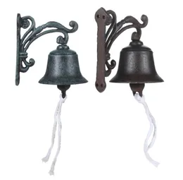 Other Door Hardware Cast Iron Dinner Bell Wall Hanging Metal Doorbell Vintage Welcome Family Garden Craft Decoration8073155