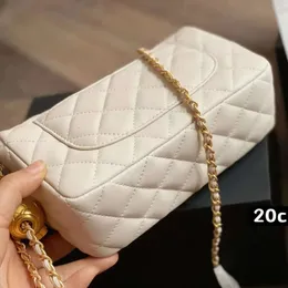 10SS Chanells Wind Golden Lady Womens Bag One Bags Small Classic Ball Square CF doft Chain Axel Purse Handheld Crossbody 0KRW