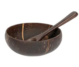 Natural Coconut Bowl Spoon Set Creative Coconut Shell Fruit Salad Noodle Ramen Rice Rice Bowl Wood Bowl for Restaurant Kitchen Party 5736527