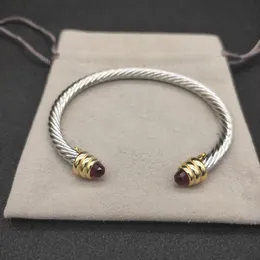 Dy-Designer-Armband für Damen, Schmuck, verdreht, neuer trendiger Moissanit-Armreif, rundes Kabel, Drahtbangle, hochwertige grüne Dy-Armbänder, Geschenk zum Hochzeitstag, Geschenk zh153 E4