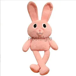 Pink Extend Ear Leg Rabbit Stuffed Plush Animals Cute Big Eye Rabbits Size 80-100cm Kids Girl Birthday Gift Pillow Toy Soft Home Decoration 240307