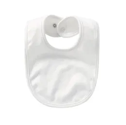 10pcs 2818CM Double Layer Cotton Blank Baby Bib DIY Thermal Transfer Baby Burp Cloths Waterproof Bib8664734