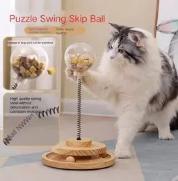 Cat تسرب كرة الطعام التفاعلية موزع الطعام Cat Toy Ball Ball Tumbler Toy Slow Feeder Delective Dog Toys 240226