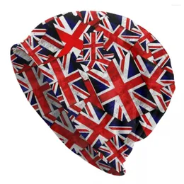 Berets Union Jack British England UK Flag Caps Mass Men Men Outdoor Skullies Czapki Kapieczki Summer ciepły kapelusz z dwukrotnym użyciem dzianin