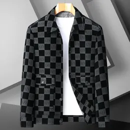 8XL Designerjacke Herren Langarm Luxus Plaid Übergroße Wildleder Blazer Jacken Frühling Herrenmantel