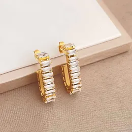 CZ Crystal rostfritt stål Studs örhänge vita zirkonsten örhängen himmel stjärna 18k guld pvd pläterad diamant heta försäljning ins kvinnor nya