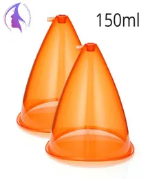 150 ml XL Orange Cups Vakuum Slantmaskin Tillbehör Bröstförbättring Butt Lyft Vakuumkuppning 2st Bröst Care4641934