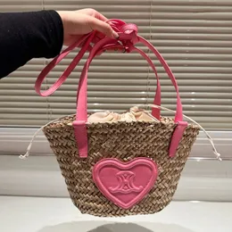 2024 New Designer Bag Handbag Popular Simple Tote Bag Retro Art Holiday Versatile Large Capacity Woven French Style