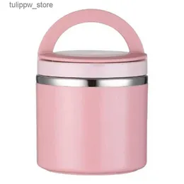 Bento Boxes Food Jar Lunch Container Free Lunch Box Box Thermal Hot Food Box Stailless Steel Feel Diceance Box Food Container Box Portable L240307