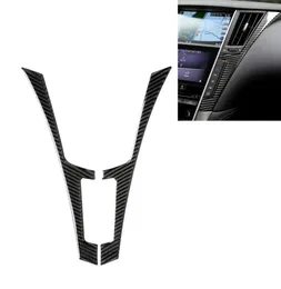 Adesivo decorativo per telaio F laterale con controllo centrale in fibra di carbonio per auto per Infiniti Q50 Q605299609