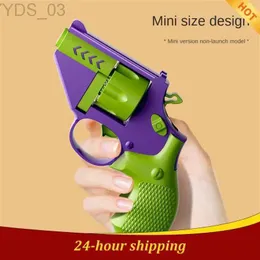 Gun Toys Revolver Gun Unique Design Spinning Top Birthday Present Unzip Revolver Toy Decompression Toys Novely Toys Child Radish Mini YQ240307