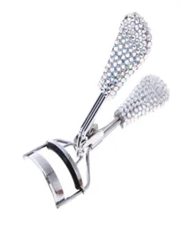 High Quality Beauty Tool Rhinestone Eyelash Curler Shining Silver Handle Eye Curling Eyelash Curler Clip8062881