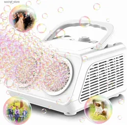 Sand Play Water Fun Automatic Bubble Machine Upgrade Bubble Blower With 2 Fans50000+ Bubbles Per Minute Bubbles For Kids Portable Bubble Maker L240307