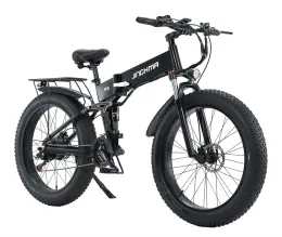 26 tum elektrisk mountainbike off-road 2 hjul elektriska cyklar borstlös motor 1000W 48V snö fällbara elektriska cyklar vuxna