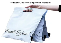 50pcs Printed Tote Express Bag with handle Courier SelfSeal Adhesive Eco Waterproof Plastic Mailing19687602