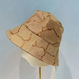 Projektanci Bucket Hat unisex kobiety męskie czapki duże litery luksusowe czapki mężczyzn obwód głowy 57 cm płótno maska ​​szerokie brzęczenie czapki g czapka słoneczna kapelusz