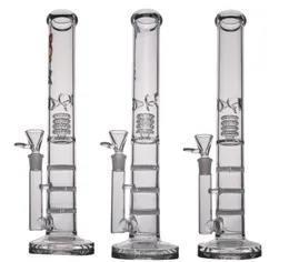 Straight glass Bongs water bong In Stock 3 Honeycomb Perc recycler with 18 mm joint Dry Herb Smoking bongs