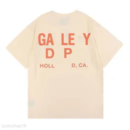 Mens T-shirts Designer Galleryes Depts Shirt Alphabet Print Trendy Trend Basic Casual Fashion Loose Short T-shirt Half Sleeve Tees 24juh 65zw