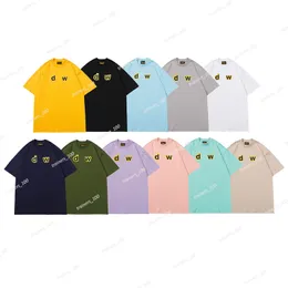 Short Sleeve Women Men Niche Design Simple Letters Half Sleeve Couple American Tops Tide ins Summer Big Size T-shirt drew