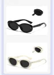 New designer can fold sunglasses female prevent ultraviolet ray summer simple fashion light folding sunglasses show face small folding glasses