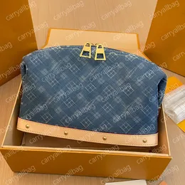 Explosion Pochette da donna Cosmetique Designer Shell Borse per cosmetici Borse a mano in denim Borsa a mano Shouder Crossbody Borse da donna Borsa Borsa Pochette 27CM