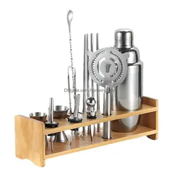 Bar Tools Cocktail Bartending Set Tood Stand Mtifunction Display Barware Drinkware Shaker For Home 231216 Drop Delivery DHW9E