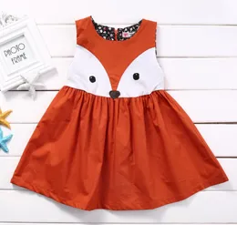 Baby girls cute fox vest dress children Animal modelling dress sell autumn kids princess dress children clohthes A43295122678