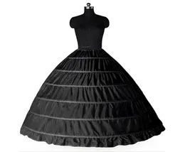 Vestido de baile grandes anáguas 2017 novo preto branco 6 aros saia de noiva vestido formal crinolina plus size acessórios de casamento8452290