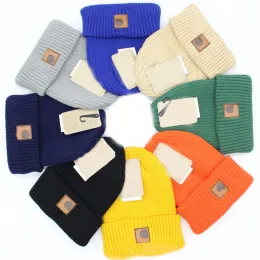 Cappello unisex in acrilico solido, berretto a strisce, berretto in maglia, designer di lusso, da uomo, signora, casual, spesso, inverno caldo, pullover, cappello di lana con teschio, berretti da sci, cappelli da strada, accessori di moda