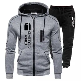 Tuta da uomo Tuta da jogging casual Set da esterno Felpe con cerniera Pantaloni sportivi neri 2 pezzi Moda primaverile Streetwear S4XL 240226