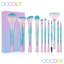 Make-up-Tools Docolor Fantasy Pinsel Set 11 stücke Professionelle Foundation Puder Lidschatten Augenbraue Eyeline Make-Up 230413 Drop Lieferung Dhhey