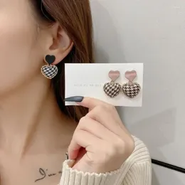 Brincos de argola s925 prata agulha mil pássaros grade amor malha na moda coreano internet celebridade personalizado estudante earclips