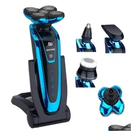 Rasoi elettrici 5D Kit per toelettatura Rasoio lavabile Trimmer per barba Rasoio per testa calva per uomo Rasatura ricaricabile Hine Wet Dry Drop Consegna Dhcr1