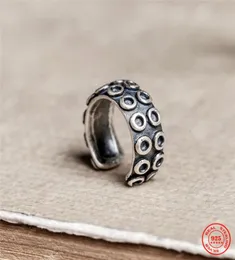 Polsino dell'orecchio MKENDN Vintage 925 Sterling Silver Tentacoli di polpo Orecchino a clip per le donne senza piercing Puck Rock Polsino dell'orecchio Ragazze Jew4387540