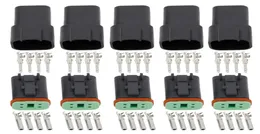Black 5 Sets 4 Pin DT044PDT064S Automobile waterproof wire electrical Deutsch Connector plug8693037