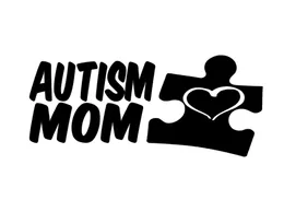 14cm8cm personlighet vinyltillbehör autism mamma bil fönster klistermärke dekal svart silver c1532373324937