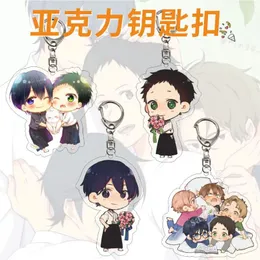 Keychains Anime Tsurune: Tsunagari No Issha Akryl Keychain Cartoon Figur Narumiya Minato Takehaya Seiya Cosplay Key Chain Cute Ornament