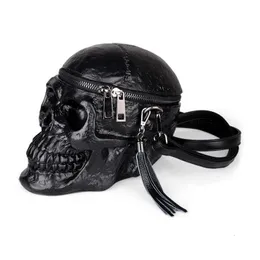 Mode Designer Satchel Paket Schädel Taschen Originalität Frauen Tasche Lustige Skeleton Kopf Schwarz Handbad Single 240228