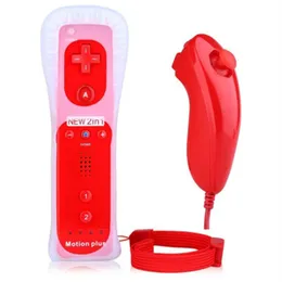 I più nuovi controller di gioco Wiiu / Wii Console Gamepad Maniglia di gioco destra e sinistra Controller di gioco 2 in 1 Telecomando + Numchuck con acceleratore Dropshipping