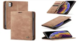 Custodia per cellulare Caseme Flip Wallet per iPhone XS XR XS Max 7 8 Plus Custodia in pelle con slot per schede per Samsung S10 S10 Plus4043308