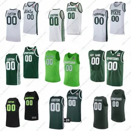 Custom NCAA State Spartans College Basketball Jerseys Jaden Akins Xavier Booker Coen Cars Carson Cooper Jeremy Fears Jr. Malik Hall A.J. هوجارد تري هولومان