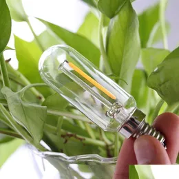 LED電球BRELONG T25 EDISON LED Filament Light BB Dimmable Candlestick Tube 1W 2W E12 E14 110V 220Vホワイトウォームドロップ配信ライトL DHR9S