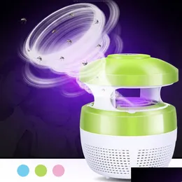 LED wielofunkcyjne światła Brelong Mosquito Zapper Fly Killer Light 5W Zabór USB Brak chemikaliów promieniowanie zabijanie owadów Dostarcz dhkqt