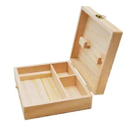 木製のスタッシュボックススモークツールセットタバコトレイ天然手作り木材タバコとハーブストレージボックス喫煙パイプKKB70964871339