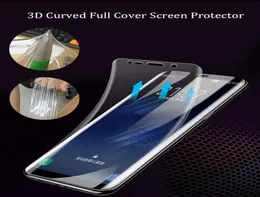 3D Curved Full Cover Ultrathin Clear Soft TPU Screen Protector Film för Samsung S9 S10 S20 Plus Note 9 Note 10 Plus Huawei P40 MA3345115
